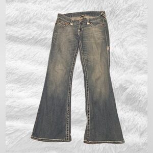 True Religion vintage Y2K Joey Big T Flare Jeans, blue, size 29